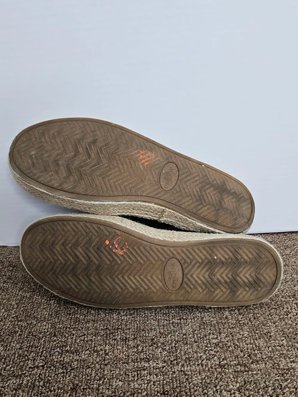 Enjoiya Journey Black Woven Jute Espadrilles Slipon Shoes Sz 39 / 9